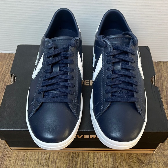NIB Converse Breakpoint OX Obsidian White Leather Navy Blue Low Top Sneakers 6.5 - Picture 5 of 15